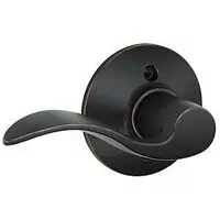 Schlage Accent Series F170ACC716LH Left Hand Dummy Lever, Mechanical Lock, Aged Bronze, Metal, Residential, Left Hand