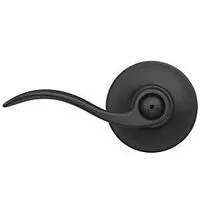 Schlage Accent Series F40GACC622 Privacy Bed/Bath Door Handle, Lever Handle, Matte Black, Metal, Pushbutton