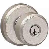Schlage F Series F51VBWE619 Entry Knob, Knob Handle, Satin Nickel, Metal, C Keyway, Commercial, Residential