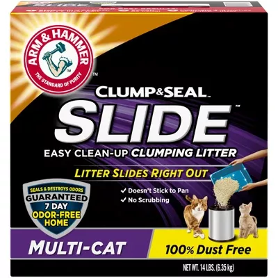 Slide Natural Clumping Cat Litter 14 Lbs