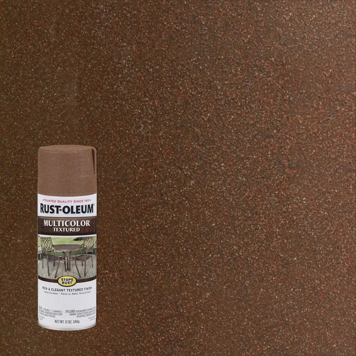 Stops Rust 12 Oz. Multicolor Textured Spray Paint, Rustic Umber