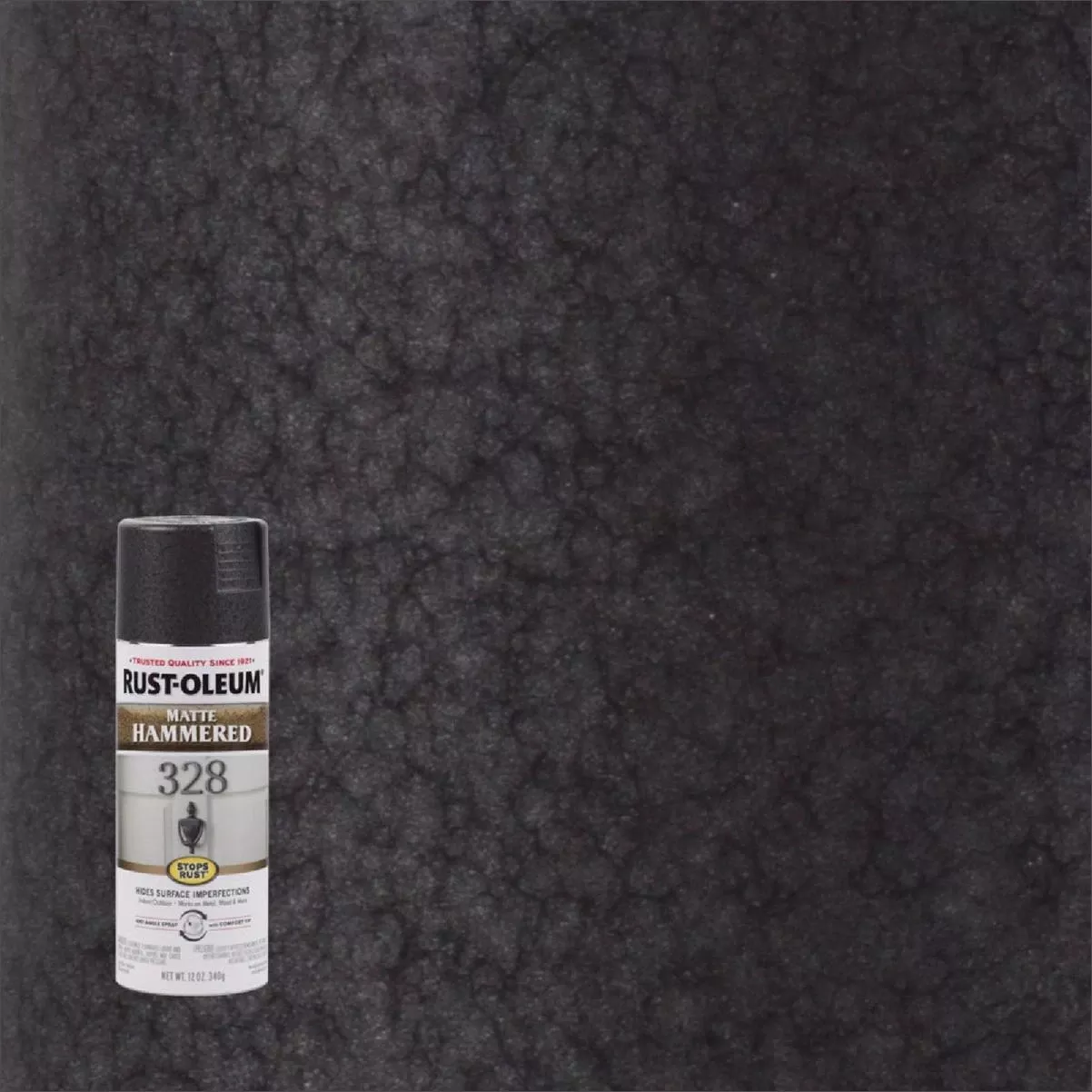 Stops Rust Matte Black 12 Oz. Hammered Spray Paint