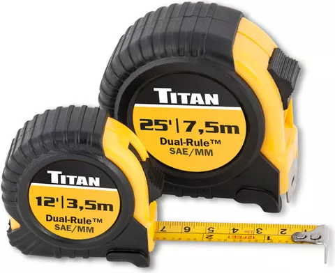 Titan Tools 2pc Combo Dual Rule Tape Measure Set (10903)