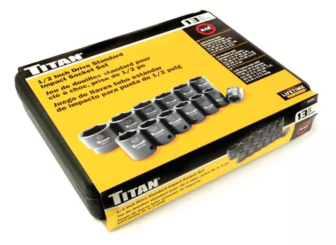 Titan Tools Impact Socket Set 1/2" Drive 13-Piece (42000)