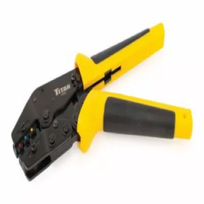 Titan Tools Offset Fixed Ratcheting Terminal Crimper (11957)