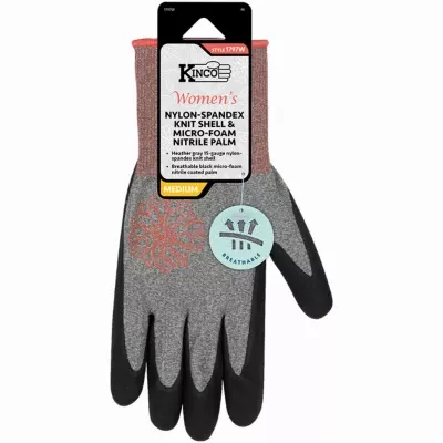 Women’s Nylon Heather Gray Gloves, S