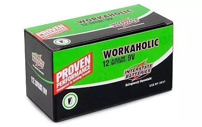 Workaholic 9v Alkaline Batteries – 12 Pack