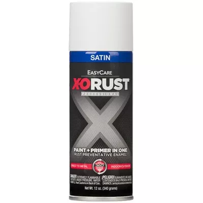 X-o Rust Satin White Anti-corrosion Spray Paint & Primer 12 Oz