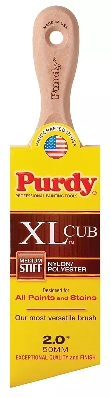 Xl Cub 2 In. Short Angle Trim Paint Brush With Ergonomic Handle