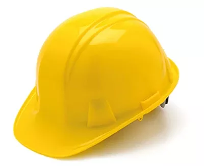 Yellow Cap-style Hard Hat With Pin Lock Suspension