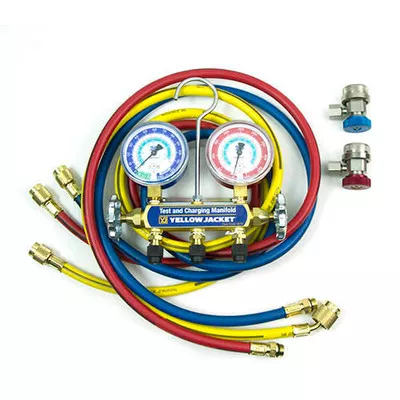 Yellow Jacket R-134A Series 41 Manifold Gauge Set with Couplers (41345)