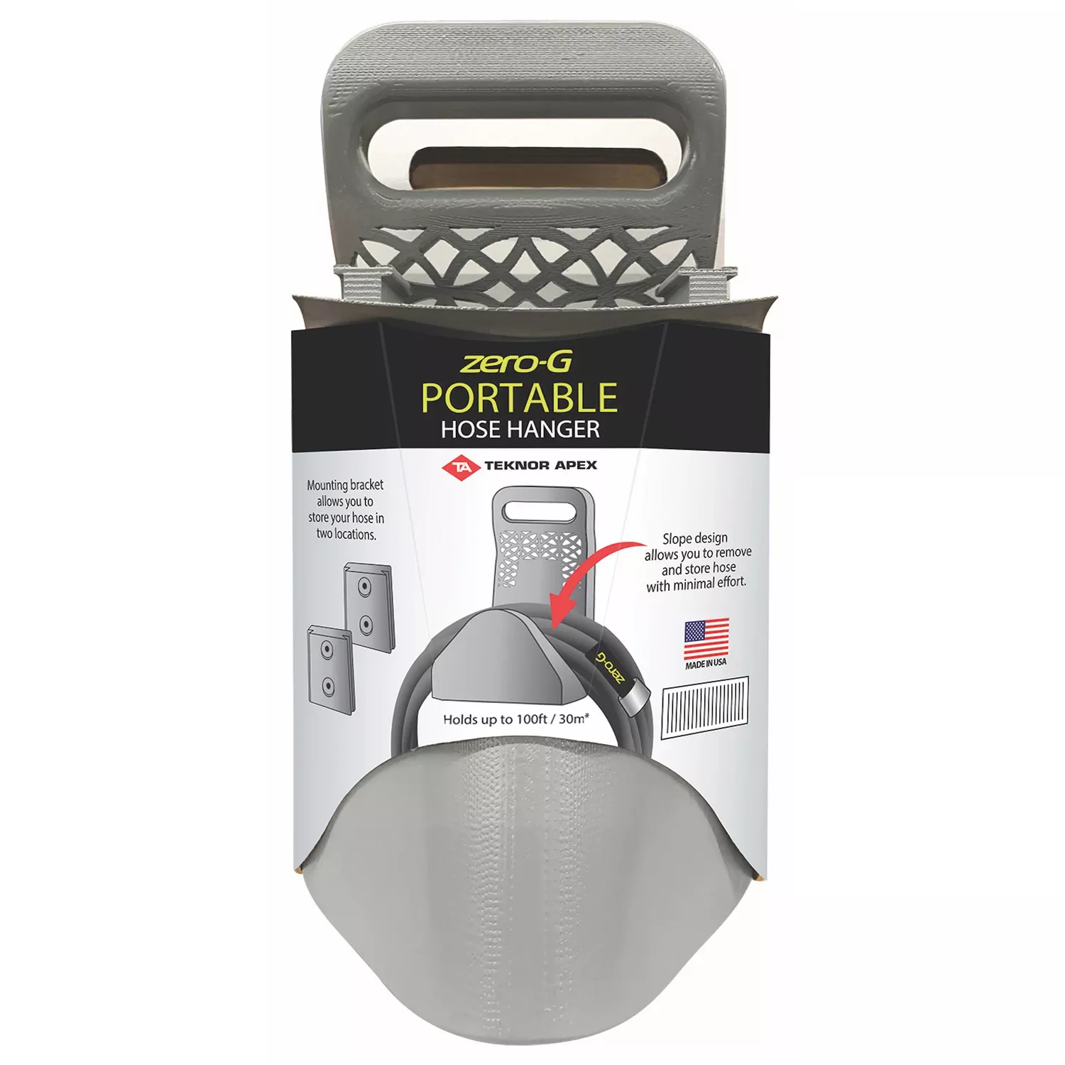 Zero-g 100 Ft. Portable Wall Mounted Hose Hanger Hm-100